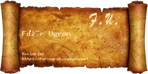 Für Ugron névjegykártya